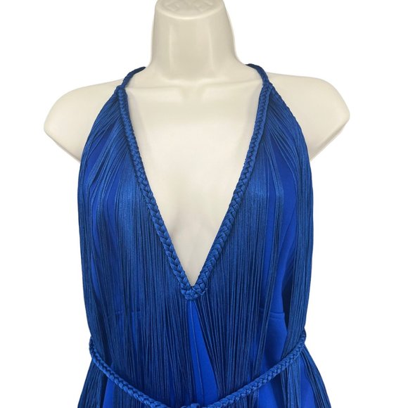 Free People Fringe Element Mini Bodycon Dress Blue Sleeveless Size S - Picture 3 of 16
